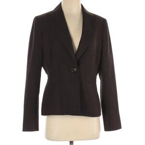 Kasper Womens Blazer Jacket Brown Long Sleeves Career Wear Lined Size 8